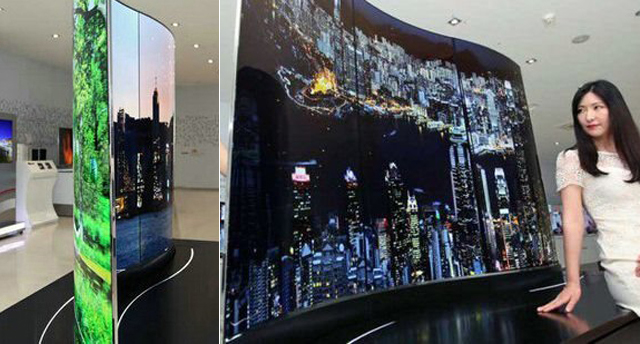 OLED屏也拼接?LG展111英寸双面曲面拼接屏.jpg OLED屏也拼接?LG展111英寸双面曲面拼接屏.jpg
